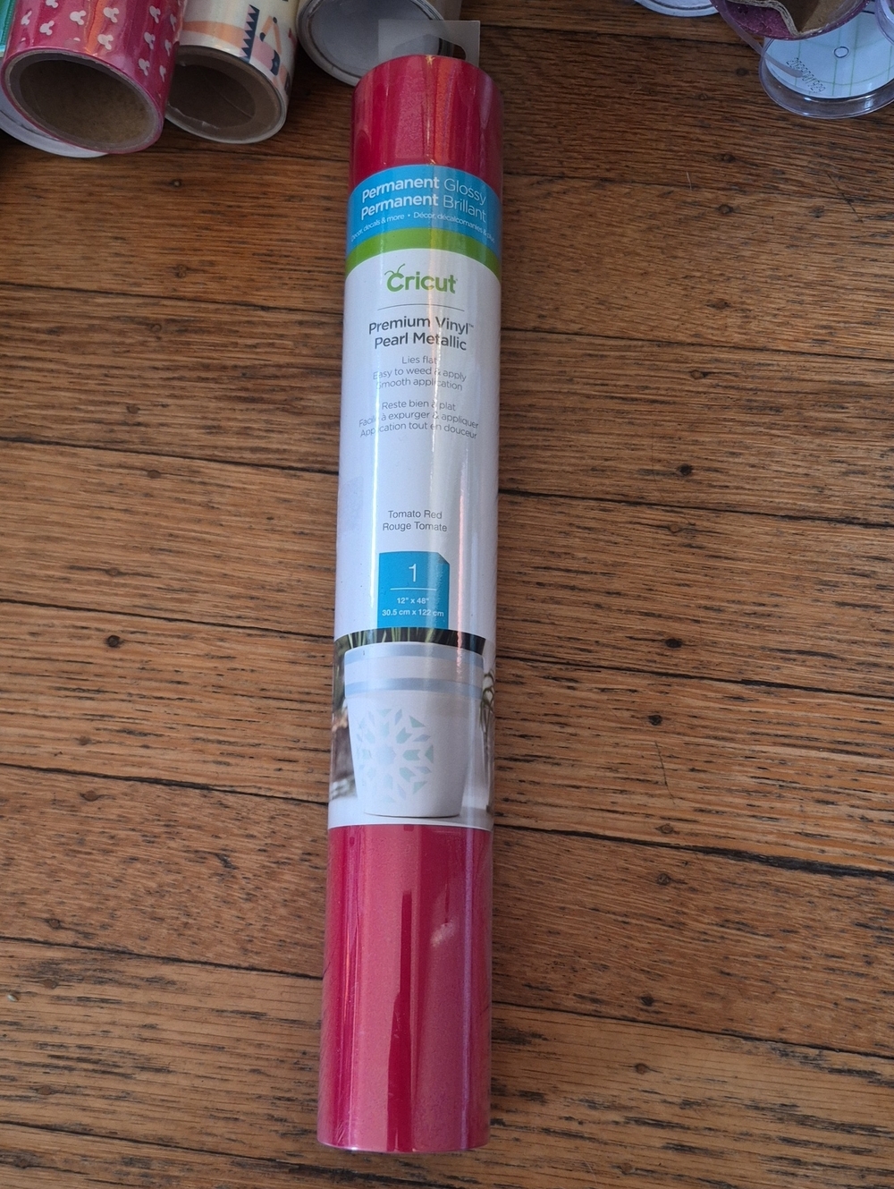 Cricut Premium Vinyl Pearl Metallic - Bright Tomato Red